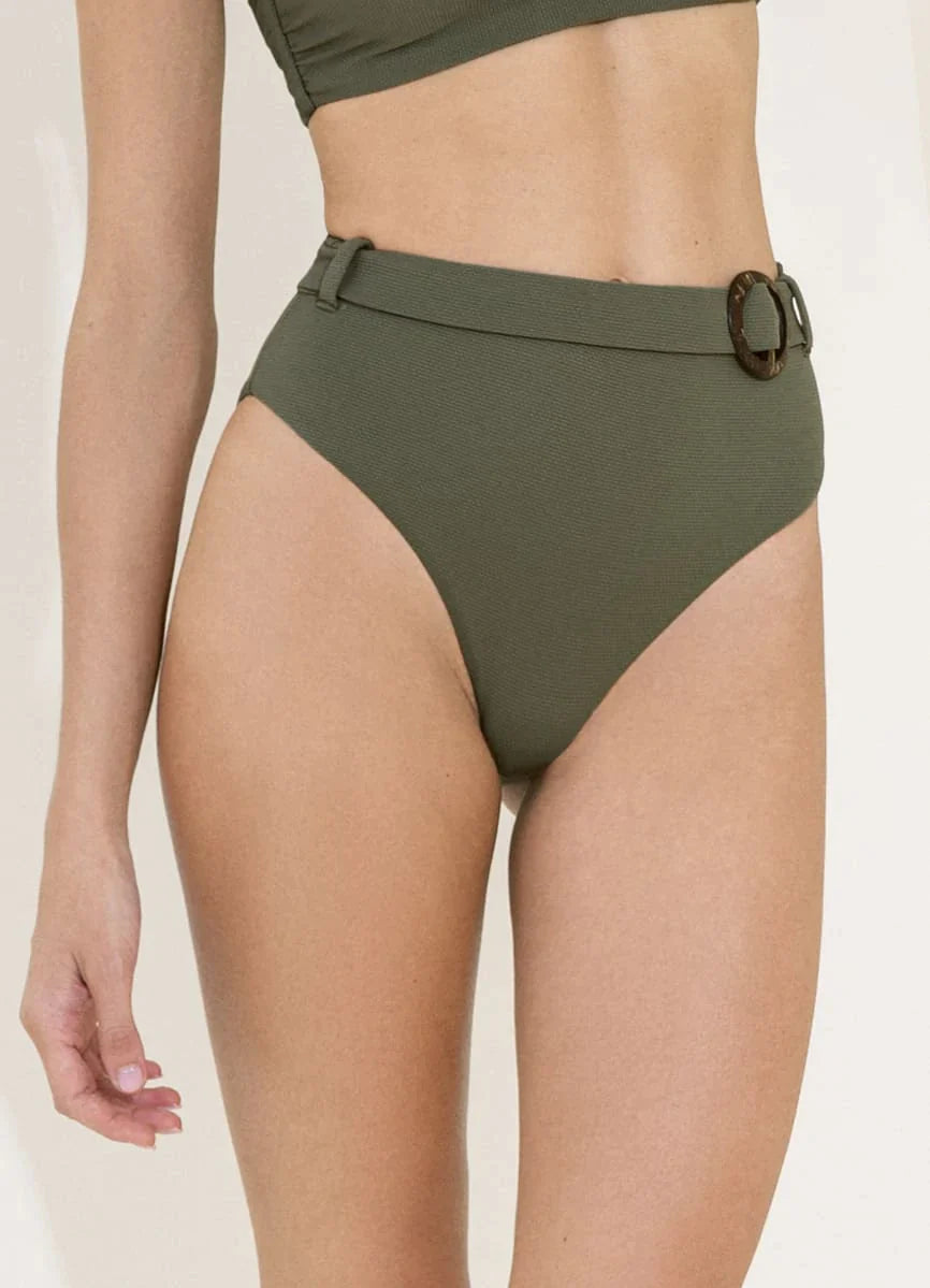 Push - up bikini top to enhance the bust for a confident beach appearancePine Green Whitney High Rise Bikini Bottom Push - up bikini top to enhance the bust for a confident beach appearancePine Green Whitney High Rise Bikini Bottom