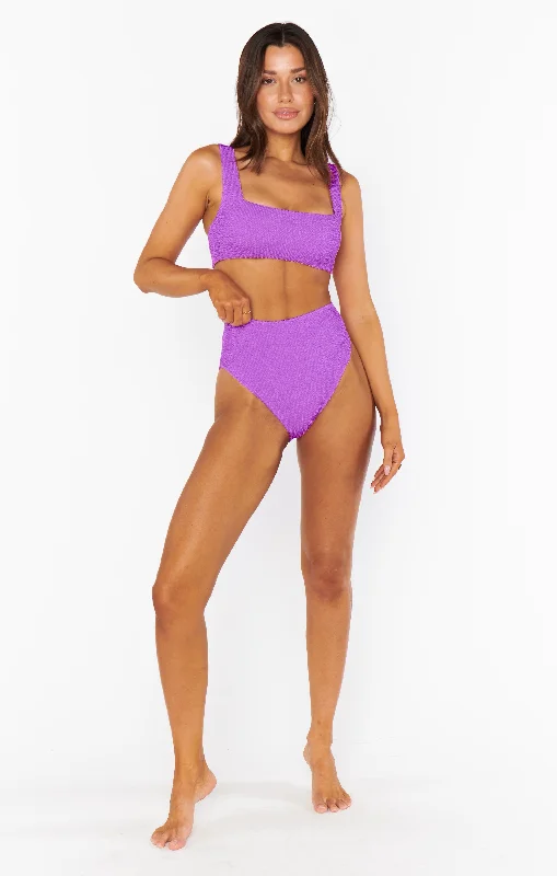 Plus size swimsuits with tummy control panelsSail Bottom ~ Ultra Violet Scrunch