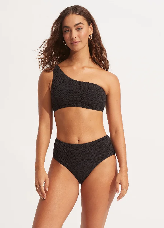 Push - up bikini top to enhance the bust for a confident beach appearanceSea Dive Wide Side Retro - Black Push - up bikini top to enhance the bust for a confident beach appearanceSea Dive Wide Side Retro - Black
