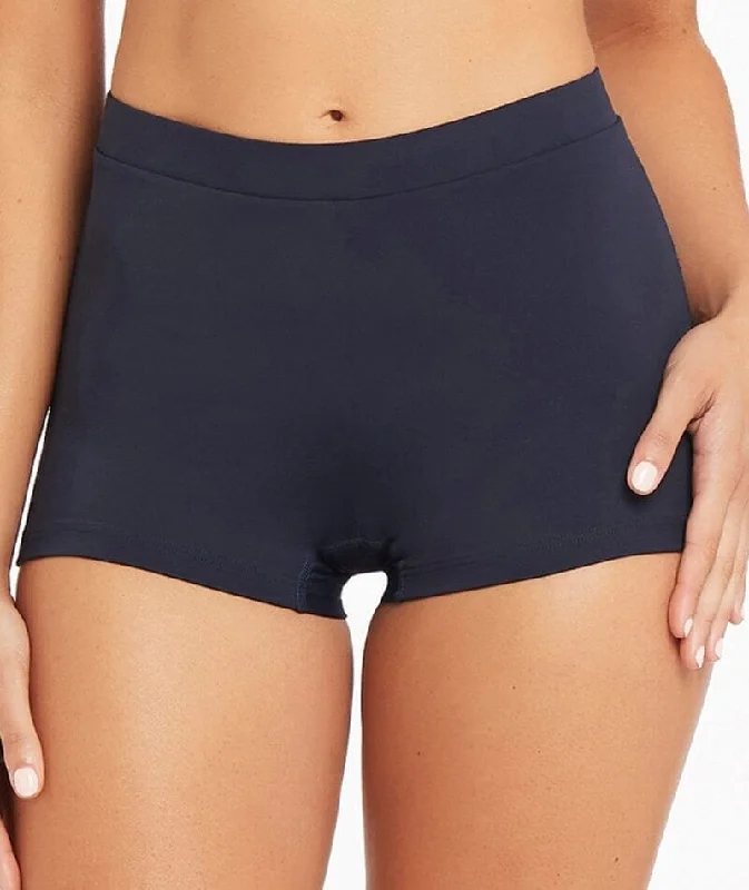 Convertible bikini that can be worn in multiple styles for versatilitySea Level Eco Essentials Katie Boyleg Swim Pant - Night Sky