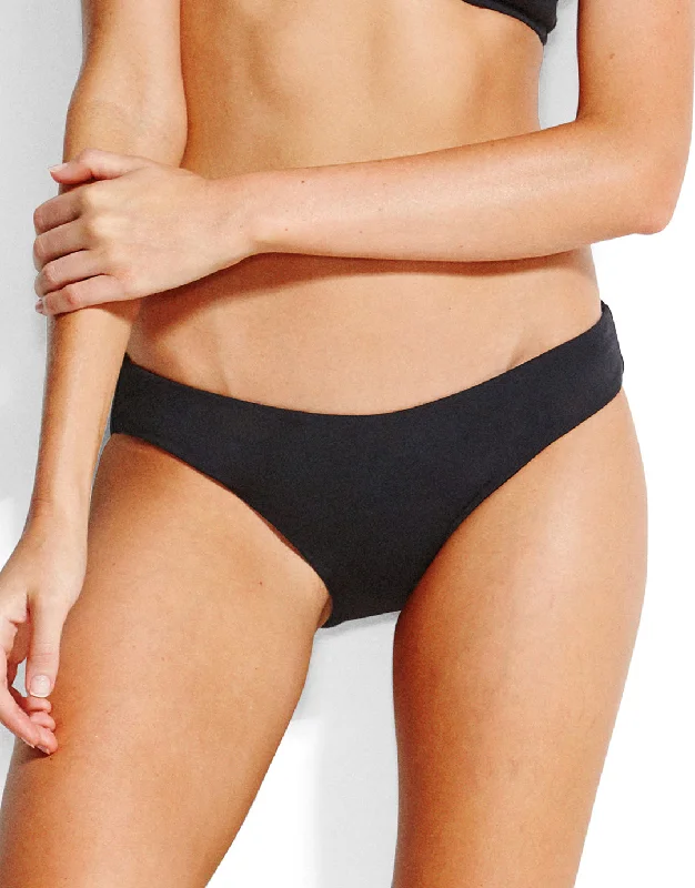 Striped bikini with a classic pattern for a timeless beach aestheticActive Hipster Bikini Bottom - Black Striped bikini with a classic pattern for a timeless beach aestheticActive Hipster Bikini Bottom - Black