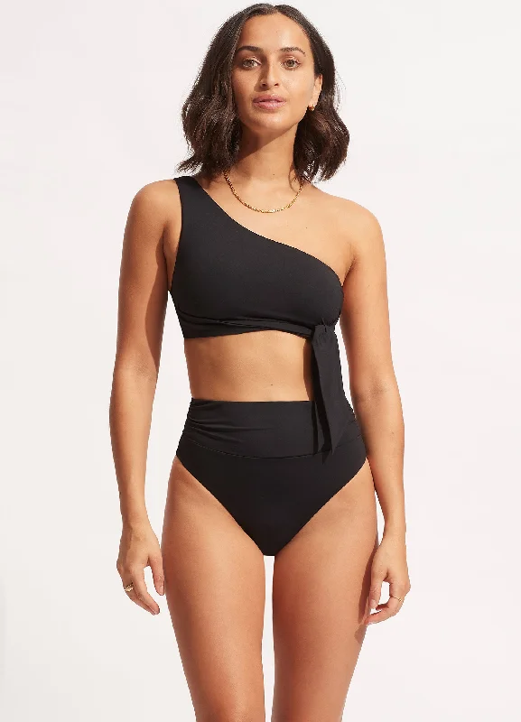 High - performance bikini with quick - drying fabric for active swimmersSeafolly Collective High Cut Rio - Black High - performance bikini with quick - drying fabric for active swimmersSeafolly Collective High Cut Rio - Black