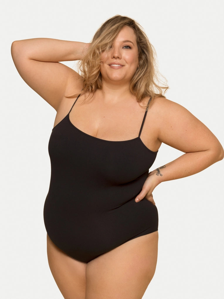 Mesh Bodysuits for a Bold and Edgy Fashion StatementSeamless Bodysuit in Black