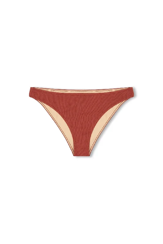 Monokini - style bikini with a unique one - piece - meets - bikini designSignature Classic Brief - Earth Red