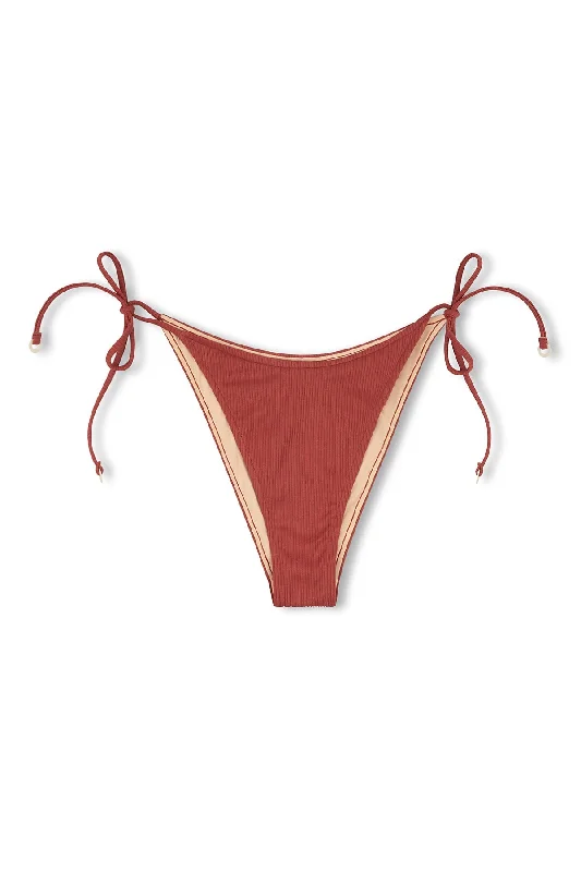 String bikini for a minimalistic and sexy beach styleSignature Tie Brief - Earth Red String bikini for a minimalistic and sexy beach styleSignature Tie Brief - Earth Red