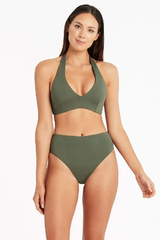 Lace - trimmed bikini for an elegant and romantic touchEco Retro High Waist Pant