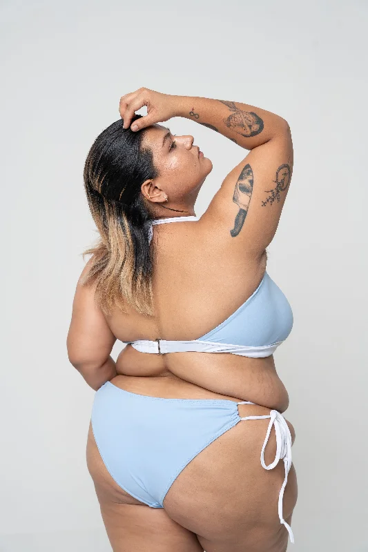Plus size floral swimsuits for summerString Fling Bikini Bottom: Blue
