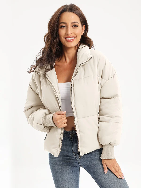 Sheer Bodysuits for a Seductive and Alluring OutfitZip Up Turtleneck Long Sleeve Winter Coat